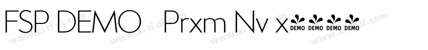 FSP DEMO   Prxm Nv x字体转换